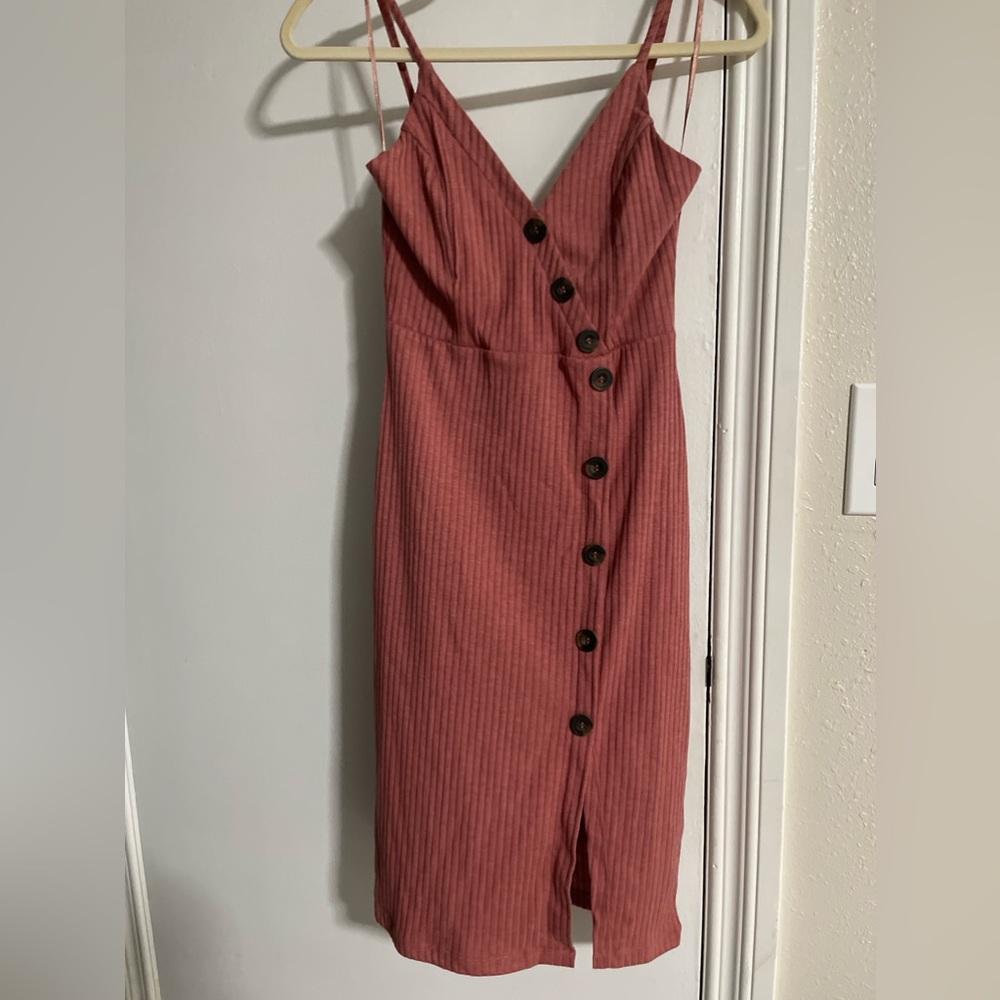 Pink small midi dress